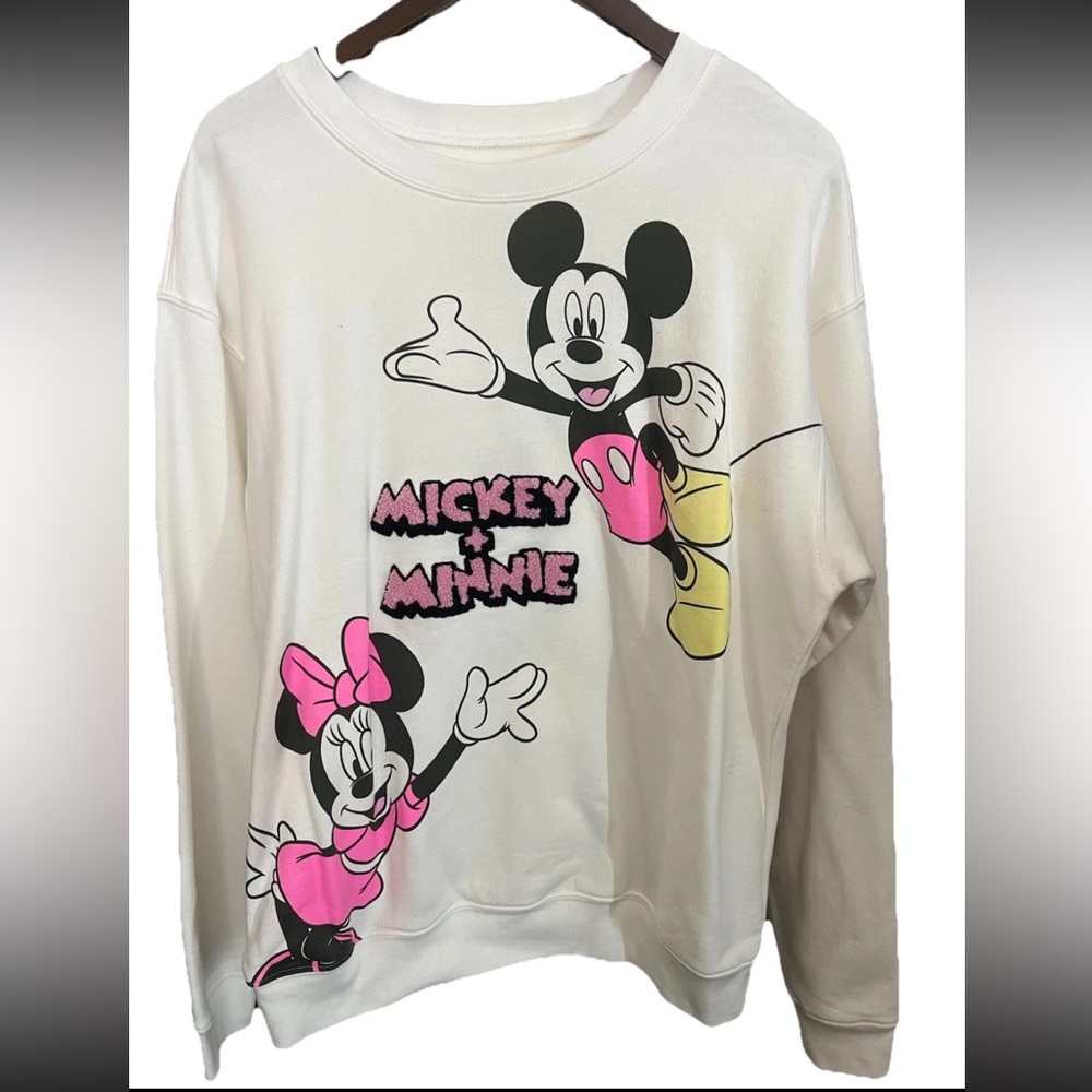 Disney Mickey and Minnie Mouse sweatshirt size L NWOT